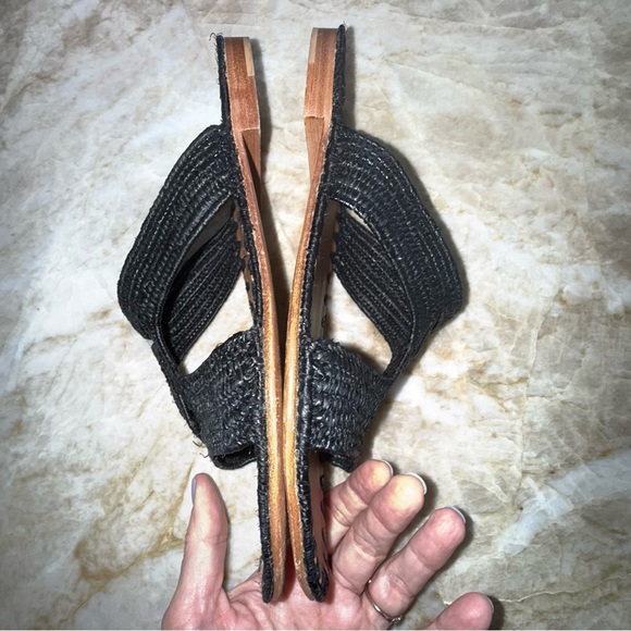 Carrie Forbes Tana woven black Raffia hand made sandals. 40 - Picture 5 of 9